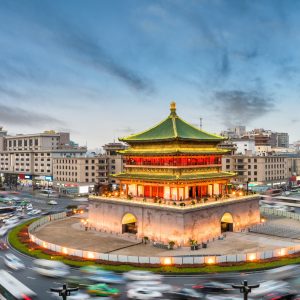 china xian in nightfall